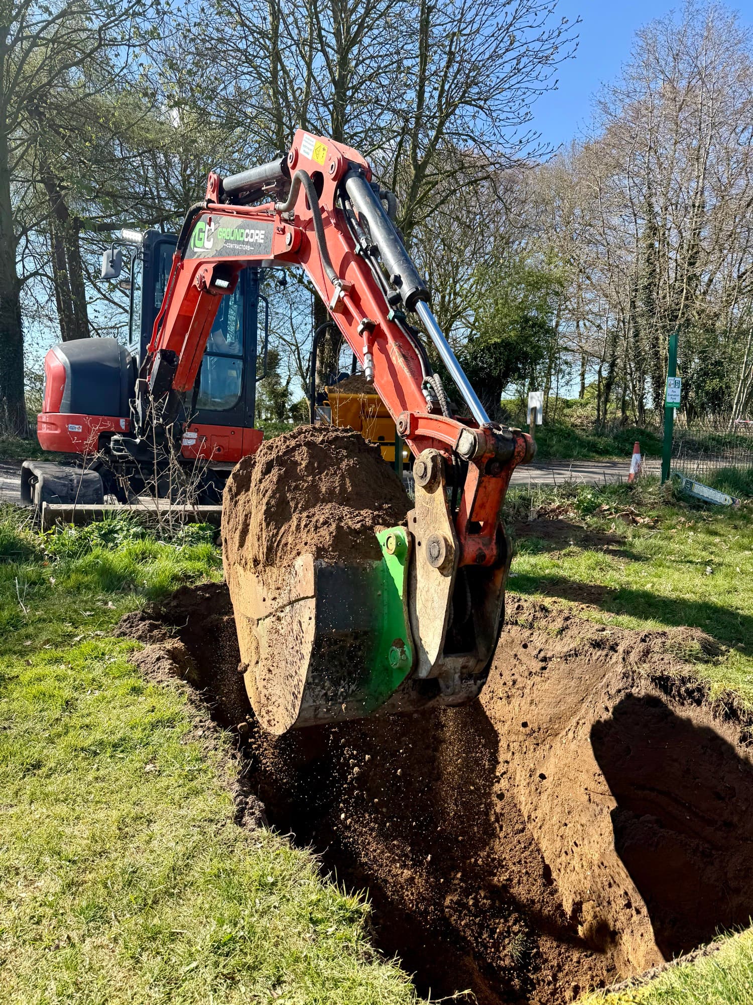 GroundCore Contractors team and machinery on site in East Anglia