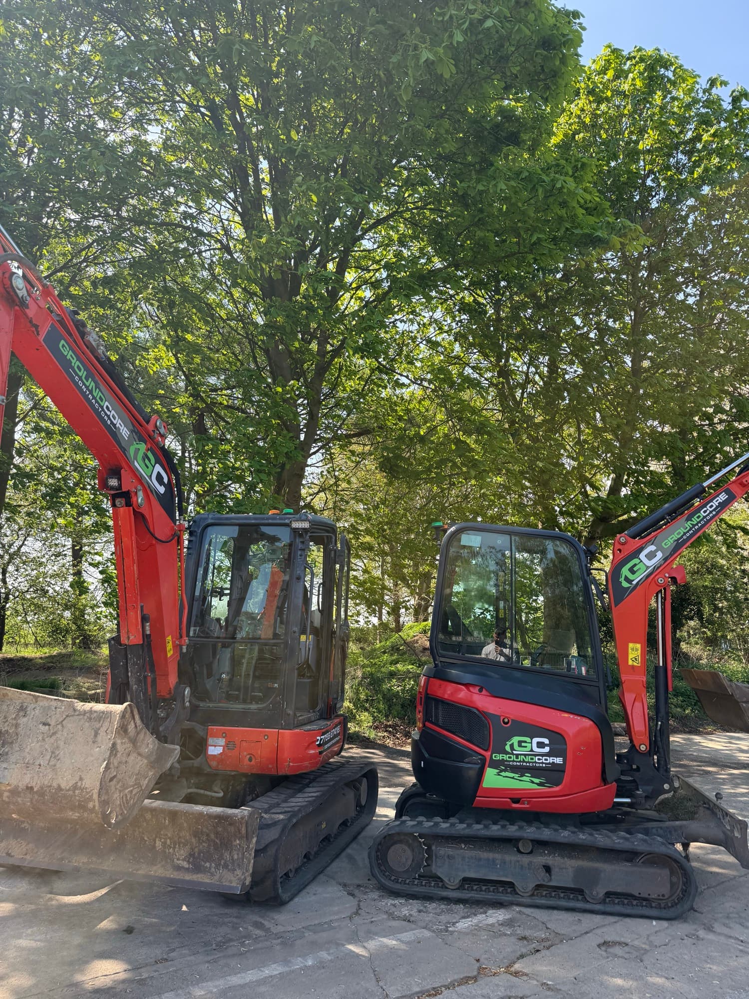 GroundCore plant and team working on a site in East Anglia
